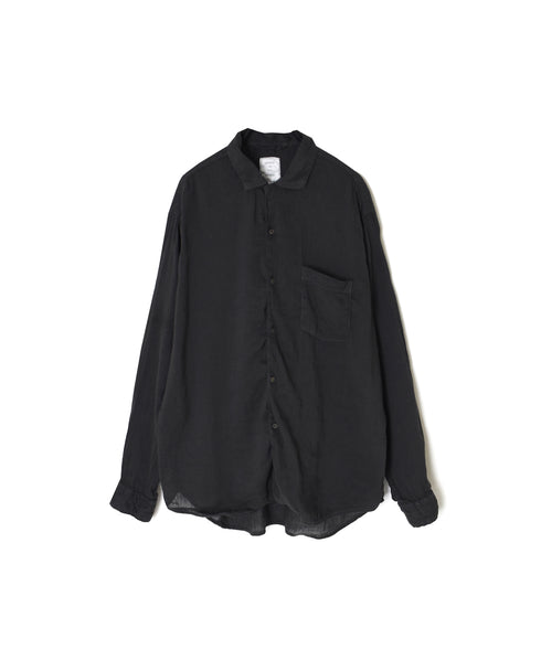 IMDSH2611LCD AUTO LOOM LINEN/COTTON PLAIN OVERDYE OPEN COLLAR L/SL SHIRTS