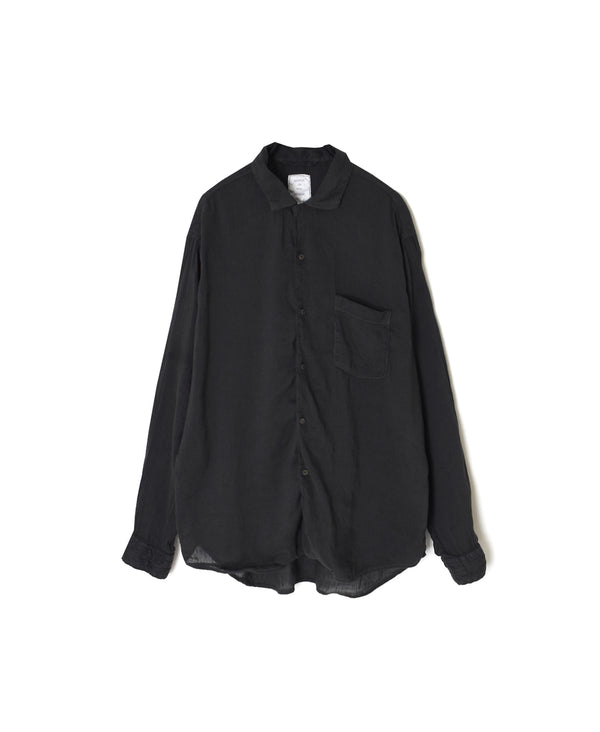 IMDSH2611LCD AUTO LOOM LINEN/COTTON PLAIN OVERDYE OPEN COLLAR L/SL SHIRTS