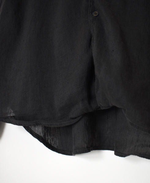 IMDSH2611LCD AUTO LOOM LINEN/COTTON PLAIN OVERDYE OPEN COLLAR L/SL SHIRTS