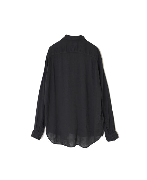 IMDSH2611LCD AUTO LOOM LINEN/COTTON PLAIN OVERDYE OPEN COLLAR L/SL SHIRTS