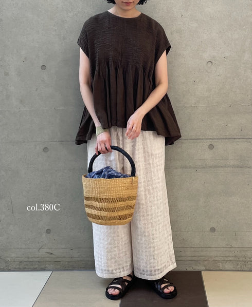 ZMD0408 BLOCK PRINT SCARF 60×60㎝