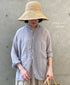 INAM2641GD 60s SINGLE GAUZE PLAIN OVERDYE UTILITY BANDED COLLAR SHIRT