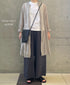 INAM2643GD 60s SINGLE GAUZE PLAIN OVERDYE UTILITY BANDED COLLAR LONG SHIRT
