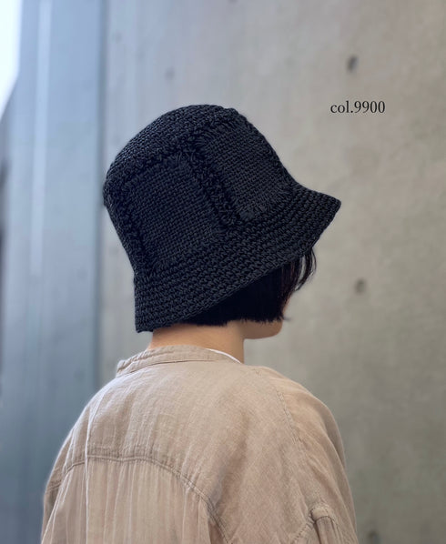NSG2622 CROCHET PATTERNED PAPER HAT