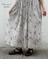 NSL26063 80s VOILE LEAF & FLOWER PRINT REGULAR COLLAR S/SL DRESS