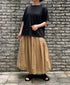 NMDS26515D 80s ORGANIC VOILE STRIPE (OVERDYE) MINI PINTUCK FLARED SKIRT