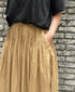 NMDS26515D 80s ORGANIC VOILE STRIPE (OVERDYE) MINI PINTUCK FLARED SKIRT