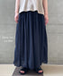 NMDS26515D 80s ORGANIC VOILE STRIPE (OVERDYE) MINI PINTUCK FLARED SKIRT