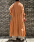 NMDS26514D 80s ORGANIC VOILE STRIPE (OVERDYE) BANDED SHIRT DRESS WITH MINI PINTUCK