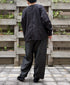NMDS26522 60s ORGANIC CAMBRIC WITH EMB BACK OPENING CREW NECK PINTUCK & EMB SHIRT