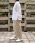 NMDS26521 60s ORGANIC CAMBRIC WITH EMB BANDED COLLAR PINTUCK & EMB SHIRT