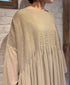 NMDS26602D ORGANIC MICRO CHECK&VOILE PLAIN PATCHWORK OVERDYE PINTUCK PULLOVER DRESS