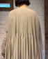 NMDS26602D ORGANIC MICRO CHECK&VOILE PLAIN PATCHWORK OVERDYE PINTUCK PULLOVER DRESS