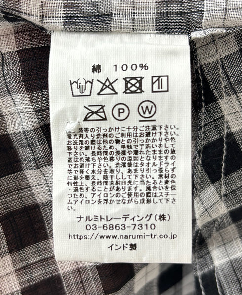 NSL26102 FANCY GINGHAM CHECK GATHERED PATCH WORK SMOCK