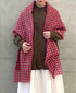 INAM2571 WOOL GINAGHAM CHECK STOLE 70x190cm