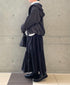 NSL26564 COTTON SATIN PLAIN TIERED GATHER SKIRT
