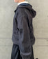 NSL26582 MINI CORDUROY CROSSHATCH PRINT HOODED BLOUSON