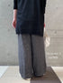 NMDS26285 80s POWER LOOM LINEN CHECK WIDE PANTS