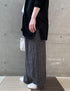 NMDS26285 80s POWER LOOM LINEN CHECK WIDE PANTS