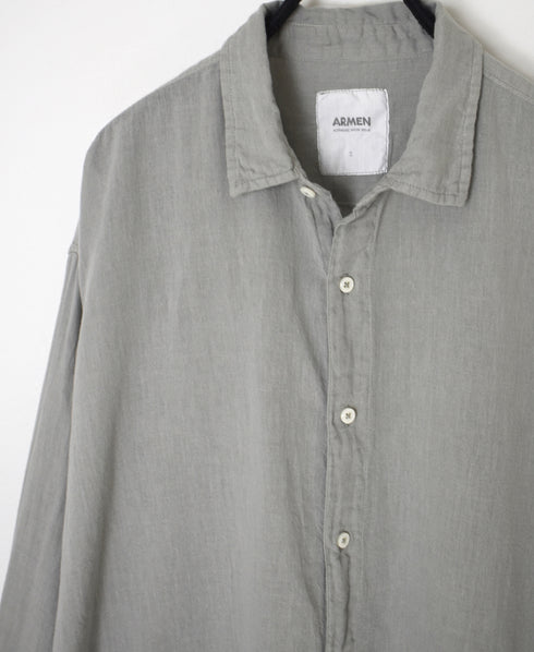 INAM2502G3D 30s GAUZE OVERDYE UTILITY REGULAR COLLAR SHIRT