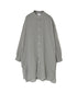 INAM2503G3D 30s GAUZE OVERDYE UTILITY BANDED COLLAR LONG SHIRT
