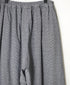 INAM2505C SEERSUCKER GINGHAM CHECK WASH GATHERED EASY PANTS WITH LINING