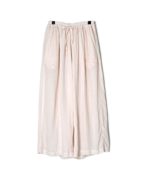 INAM2505G3D 30s GAUZE OVERDYE GATHERED EASY PANTS WITH LINING