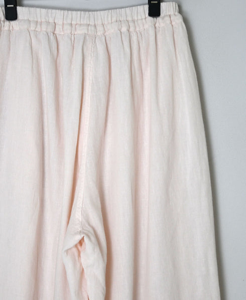 INAM2505G3D 30s GAUZE OVERDYE GATHERED EASY PANTS WITH LINING