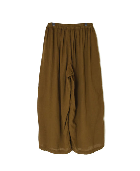 INAM2505G3D 30s GAUZE OVERDYE GATHERED EASY PANTS WITH LINING