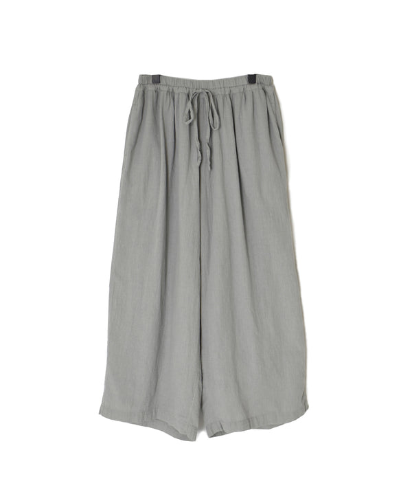 INAM2505G3D 30s GAUZE OVERDYE GATHERED EASY PANTS WITH LINING