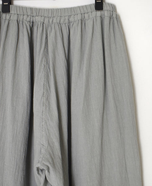 INAM2505G3D 30s GAUZE OVERDYE GATHERED EASY PANTS WITH LINING