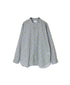 INAM2511FD COTTON FLOWER PRINT UTILITY BANDED COLLAR SHIRT