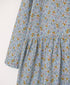 INAM2514FD COTTON FLOWER PRINT BOAT NECK L/SL ONE-PIECE