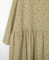 INAM2514FD COTTON FLOWER PRINT BOAT NECK L/SL ONE-PIECE