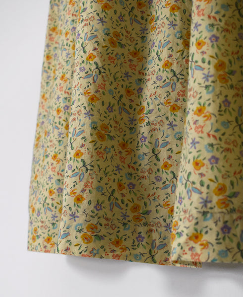 INAM2515FD COTTON FLOWER PRINT GATHERED EASY SKIRT WITH LINING