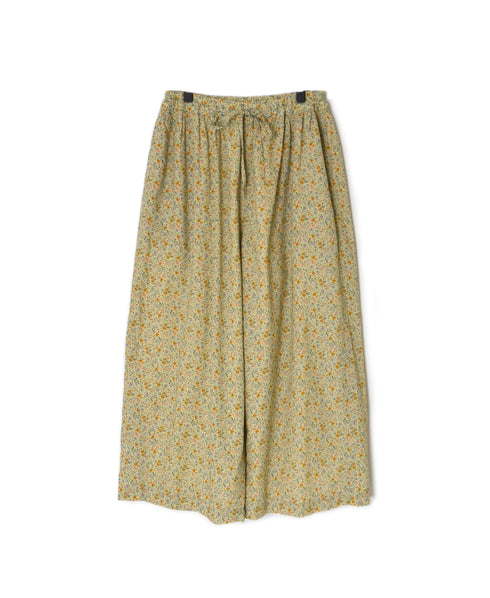 INAM2516FD COTTON FLOWER PRINT GATHERED EASY PANTS WITH LINING