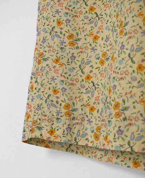 INAM2516FD COTTON FLOWER PRINT GATHERED EASY PANTS WITH LINING