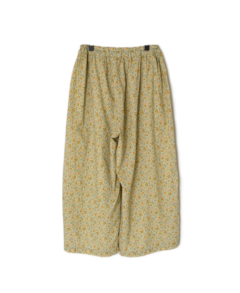 INAM2516FD COTTON FLOWER PRINT GATHERED EASY PANTS WITH LINING
