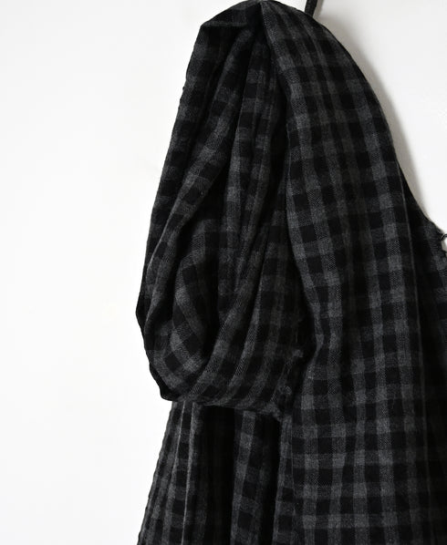 INAM2571 WOOL GINAGHAM CHECK STOLE 70x190cm