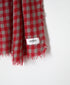 INAM2572 WOOL GINGHAM CHECK STOLE 35x178cm