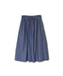 INAM2624CB DOBIE CHAMBRAY WASH PLEATED EASY SKIRT WITH LINING