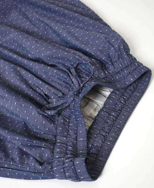 INAM2624CB DOBIE CHAMBRAY WASH PLEATED EASY SKIRT WITH LINING