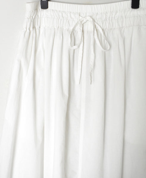 INAM2624 60s COTTON LAWN WASH PLEATED EASY SKIRT WITH LINING