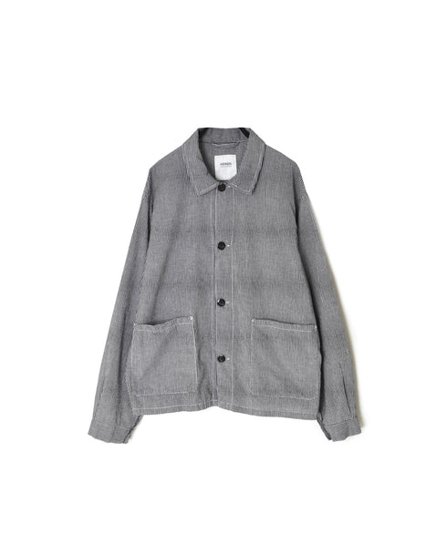 INAM2631C SEERSUCKER GINGHAM CHECK WASH AUTHENTIC WORK JACKET