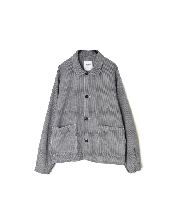 INAM2631C SEERSUCKER GINGHAM CHECK WASH AUTHENTIC WORK JACKET