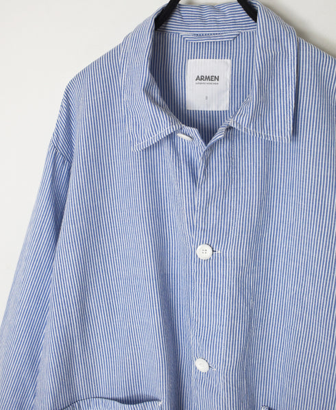 INAM2631S SEERSUCKER STRIPE WASH AUTHENTIC WORK JACKET