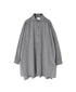 INAM2632C SEERSUCKER GINGHAM CHECK WASH WORK GATHERED SHIRT