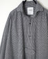 INAM2632C SEERSUCKER GINGHAM CHECK WASH WORK GATHERED SHIRT