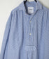 INAM2632S SEERSUCKER STRIPE WASH WORK GATHERED SHIRT