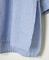 INAM2632S SEERSUCKER STRIPE WASH WORK GATHERED SHIRT